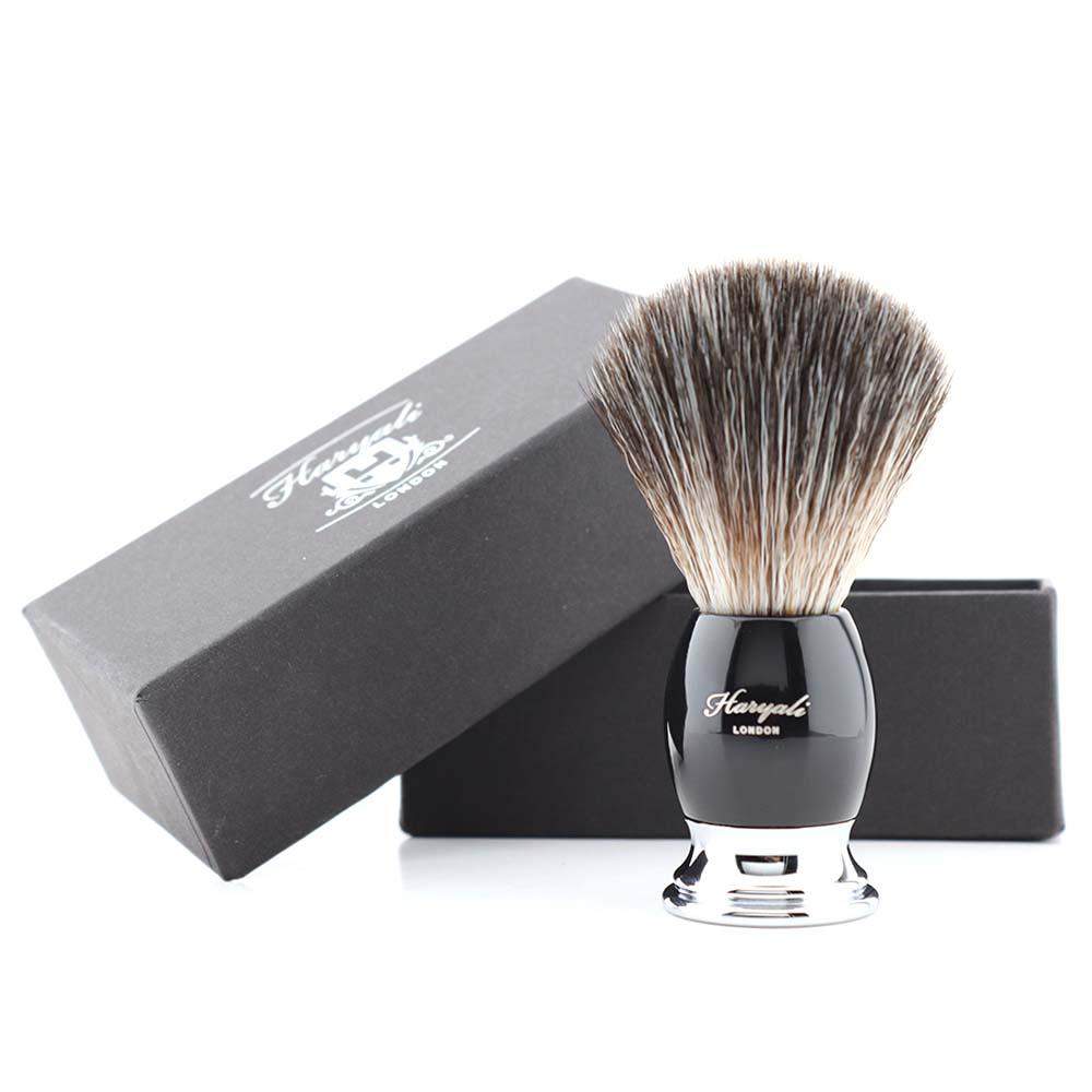 Haryali's Thunder Synthetic Black Hair Shaving Brush - HARYALI LONDON